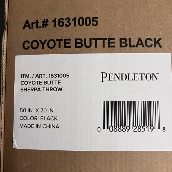 Pendleton Throw Blanket - Coyote Butte Black NIB - Picture 2 of 2